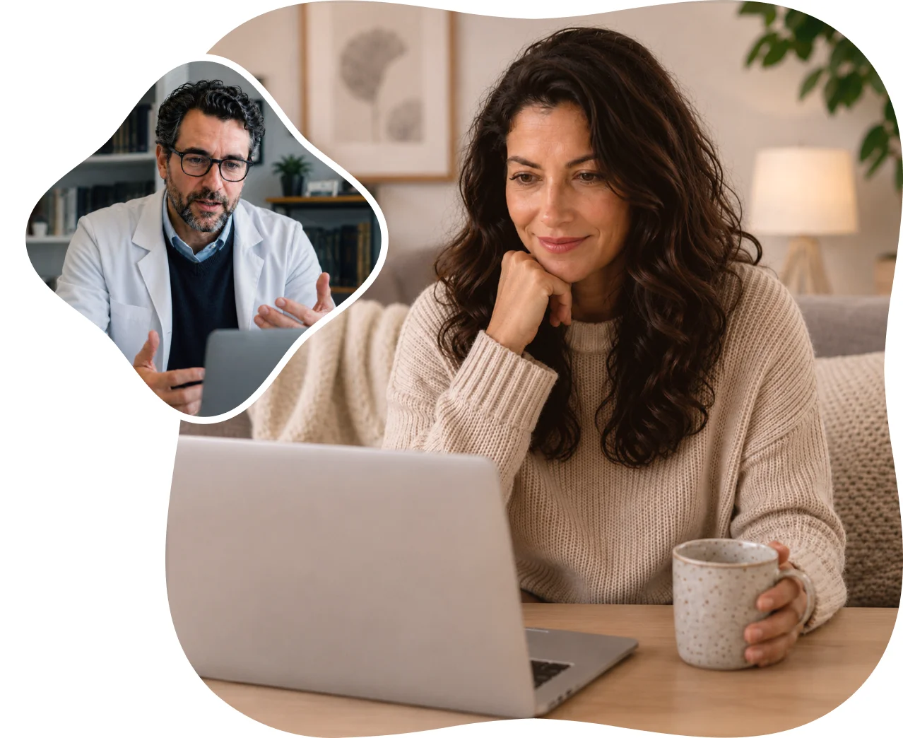 A patient meeting with a Circle Medical provider over video for anxiety care