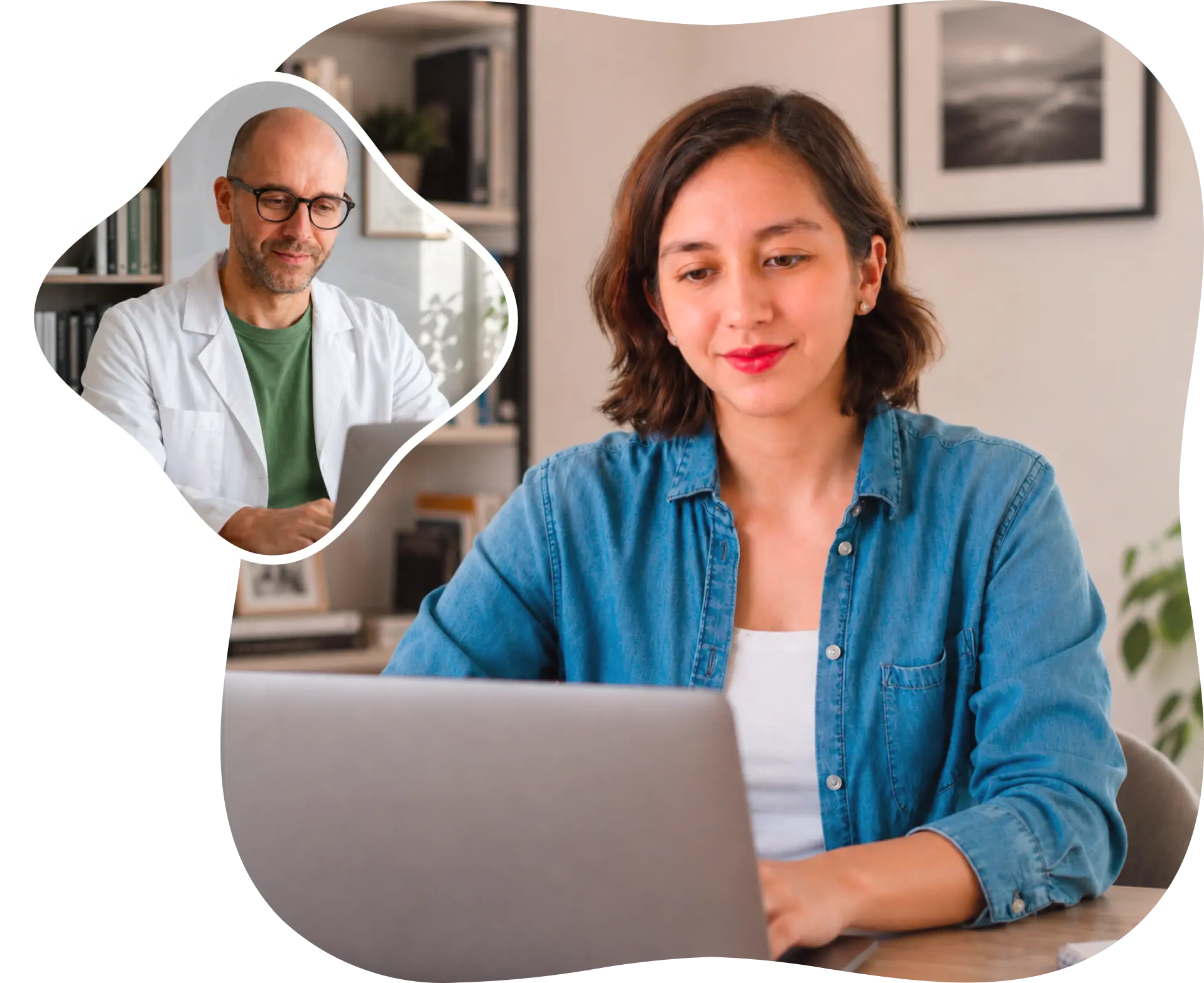 A patient meeting with a Circle Medical provider over video for depression care