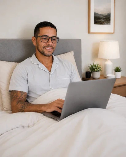 Patient discussing sleep concerns with a provider